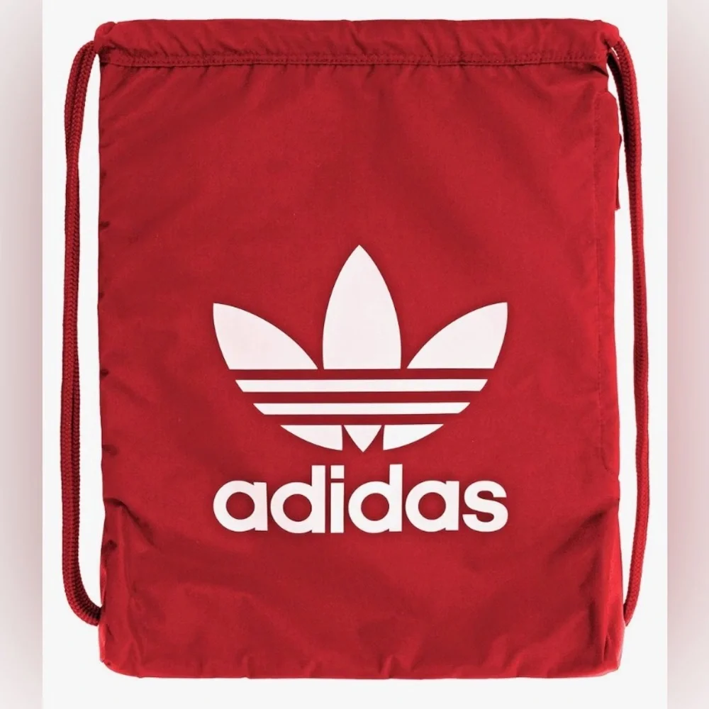 Adidas Originals Trefoil Sackpack Red-White- Media Safe lined pocket Unisex NWOT